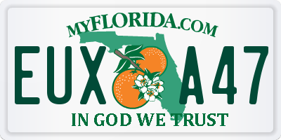 FL license plate EUXA47