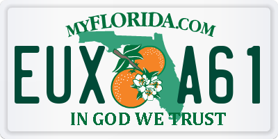 FL license plate EUXA61