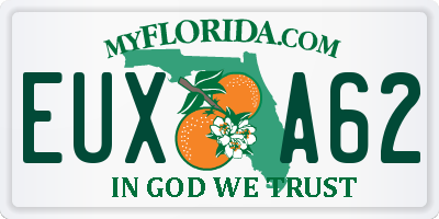 FL license plate EUXA62