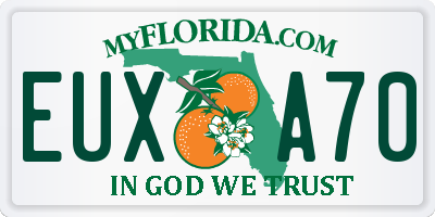 FL license plate EUXA70