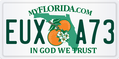 FL license plate EUXA73