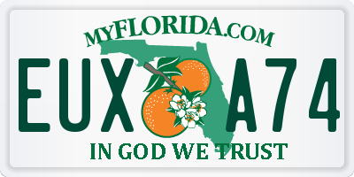 FL license plate EUXA74