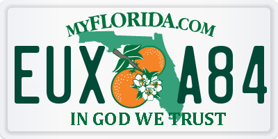 FL license plate EUXA84