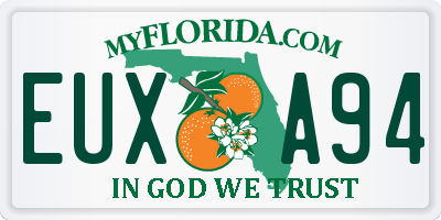 FL license plate EUXA94
