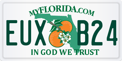 FL license plate EUXB24