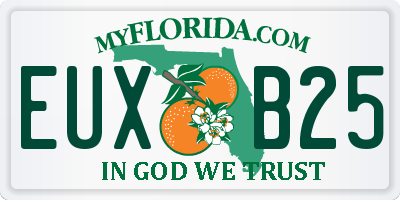 FL license plate EUXB25