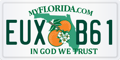 FL license plate EUXB61