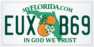 FL license plate EUXB69