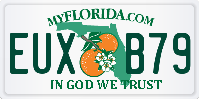 FL license plate EUXB79