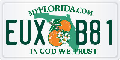 FL license plate EUXB81