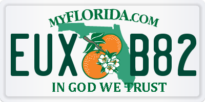 FL license plate EUXB82