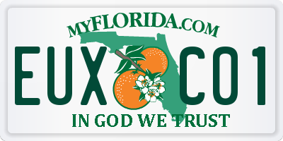 FL license plate EUXC01