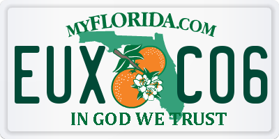 FL license plate EUXC06