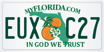 FL license plate EUXC27