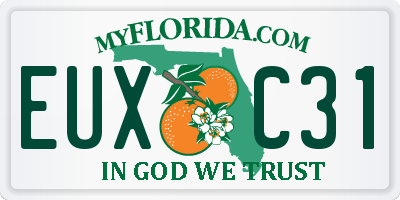 FL license plate EUXC31