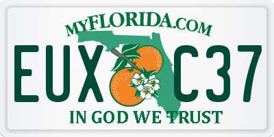 FL license plate EUXC37