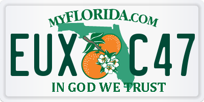 FL license plate EUXC47