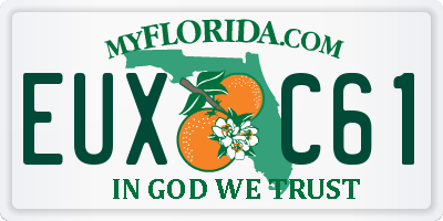 FL license plate EUXC61
