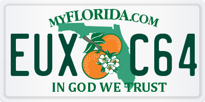 FL license plate EUXC64