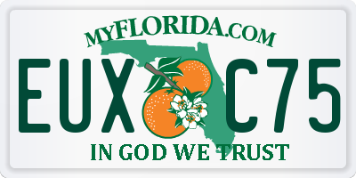 FL license plate EUXC75