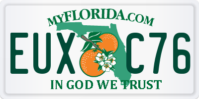 FL license plate EUXC76