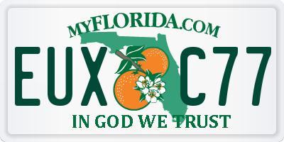 FL license plate EUXC77