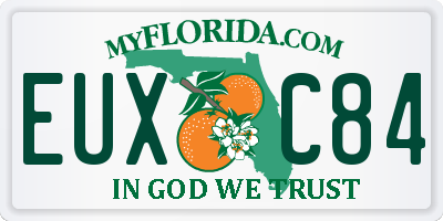FL license plate EUXC84