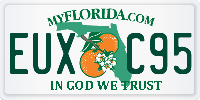 FL license plate EUXC95