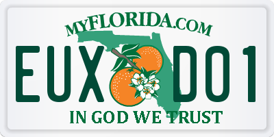 FL license plate EUXD01