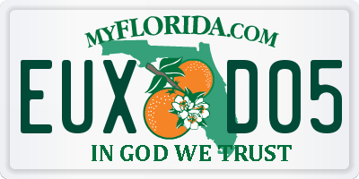 FL license plate EUXD05