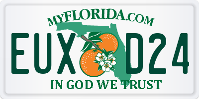 FL license plate EUXD24