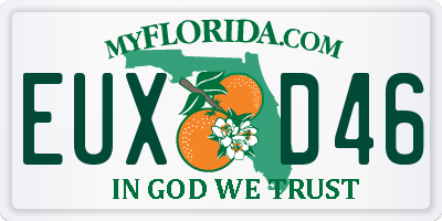 FL license plate EUXD46