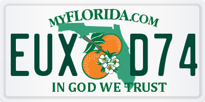 FL license plate EUXD74