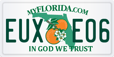 FL license plate EUXE06