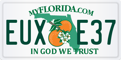 FL license plate EUXE37
