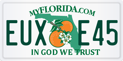 FL license plate EUXE45