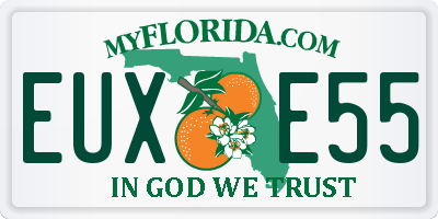 FL license plate EUXE55