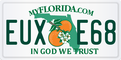 FL license plate EUXE68