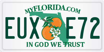 FL license plate EUXE72