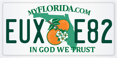 FL license plate EUXE82