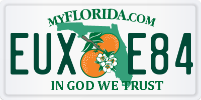 FL license plate EUXE84