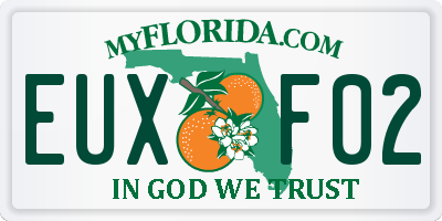 FL license plate EUXF02