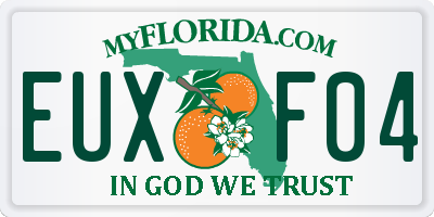 FL license plate EUXF04