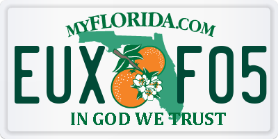 FL license plate EUXF05