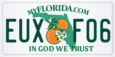 FL license plate EUXF06