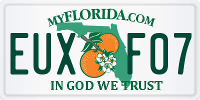 FL license plate EUXF07