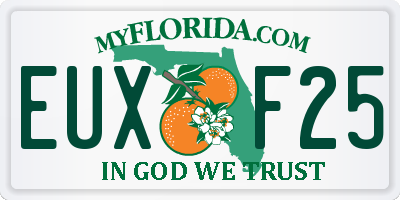 FL license plate EUXF25