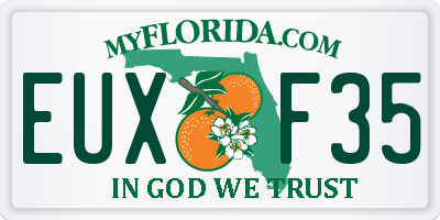 FL license plate EUXF35