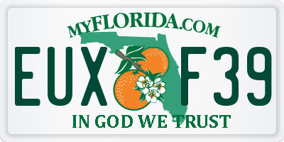 FL license plate EUXF39