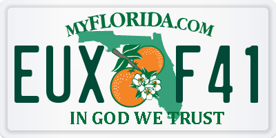 FL license plate EUXF41